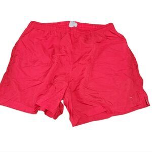 NIKE Grey Tag Vintage Red Nylon Athletic Running Womens Shorts XL NWT Pockets 5"
